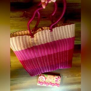 Woven Tote & Quilted Wallet